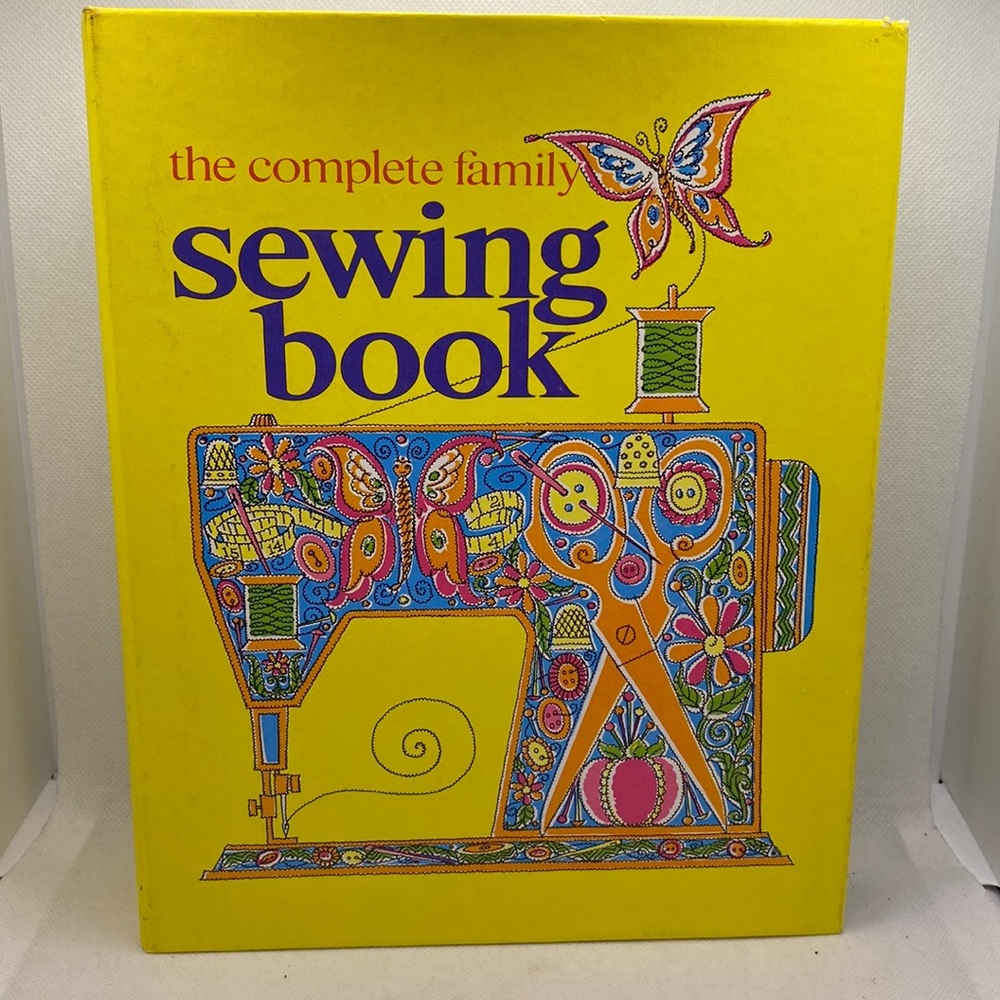 Vintage The Complete Family Sewing Book 1972 Yellow Binder Sewing Patterns USA